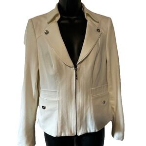 White House Black Market White Blazer